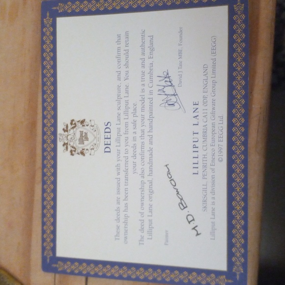 Lilliput Lane --- Boxwood Cottage, 1995 - Picture 6 of 6